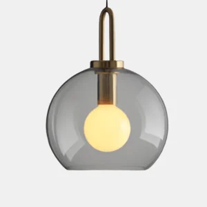 Moderne glazen bol hanglamp met messing fitting Elegante sfeerverlichting voor thuis