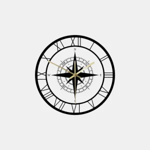 Muurklok in Nautische Stijl Elegante Maritieme Vormgeving met Stille Precisie