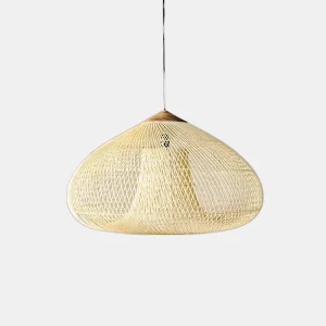 Natuurlijke Rotan Hanglamp Handgeweven Boho Plafondlamp voor Warme Sfeerverlichting
