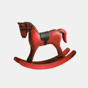 Noordse Houten Galopperende Paard Sculptuur Minimalistische Handgemaakte Decoratie