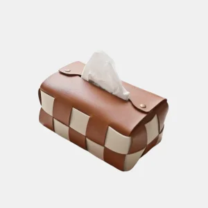 PU Leren Tissue Box Hoes Met Schakering Patroon Voor Stijlvolle Organisatie Thuis