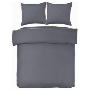 Papillon Dekbedovertrek Wellington Antraciet Tweepersoons 200×200/220 cm – Hoogwaardige Percale Katoen