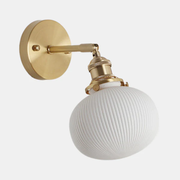 Porseleinen Wandlamp Modern Messing Zacht Gloeiend Licht - Afbeelding 2