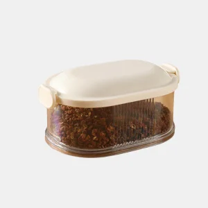 Praktische Stapelbare Kruidenboxen met Transparante Deksel voor Keukenorganisatie