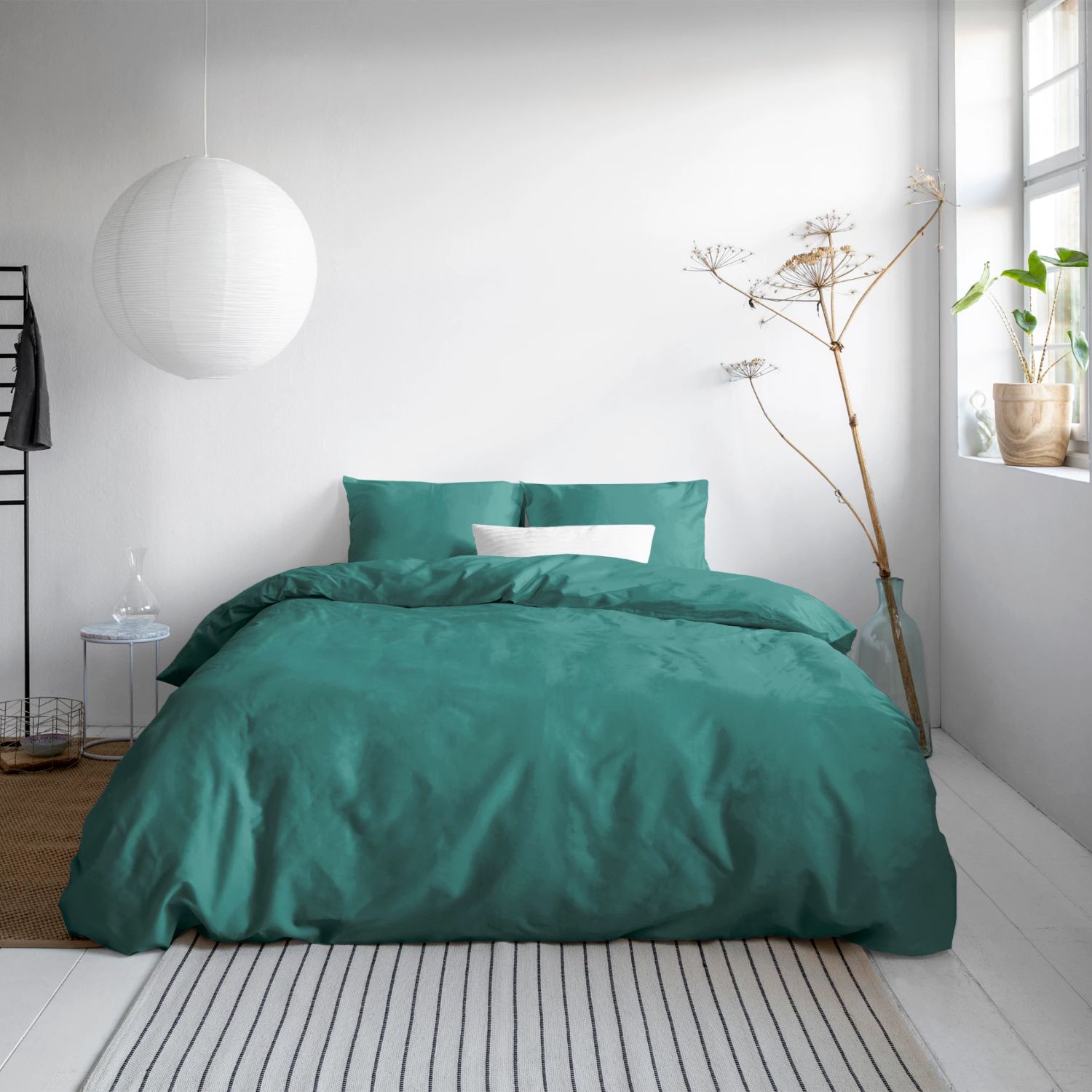 Primaviera Uni Satijn Dekbedovertrek – 140×200/220cm – Groen - Afbeelding 3