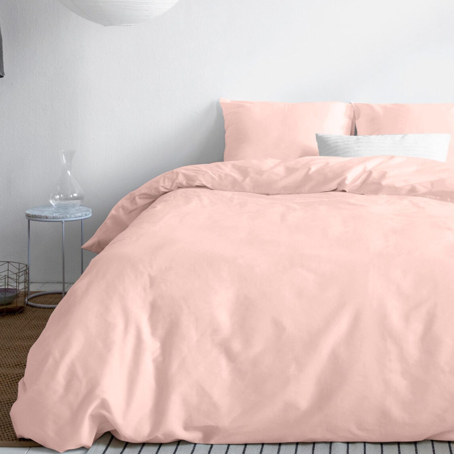 Primaviera Uni Satijn Dekbedovertrek – 240×200/220cm – Roze - Afbeelding 5