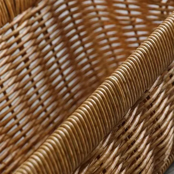 Rattan Opbergmand Organizer Handgevlochten Look Ruimtebesparende Woonoplossing - Afbeelding 4