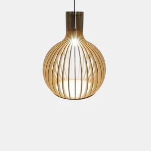 Rustieke Houten Kooi Hanglamp Natuurlijke Warme Gloed