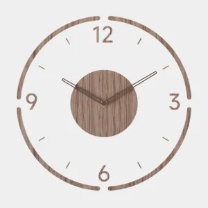 Scandinavische Houten Wandklok – Minimalistisch Design met Natuurlijke Eenvoud en Warmte
