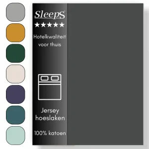 Sleeps  Jersey Hoeslaken Antraciet – 180×200/220 cm