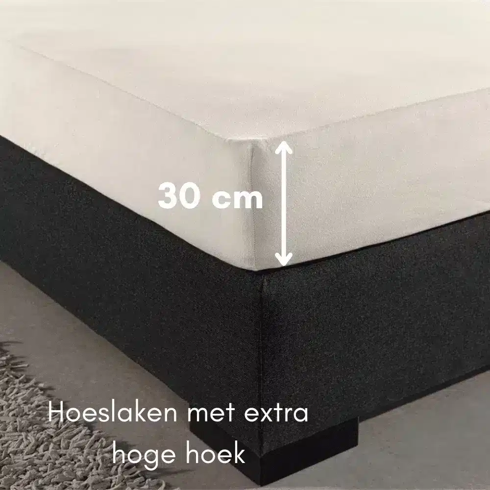 Sleeps Jersey Hoeslaken Crème – 80/90×200/220 cm - Afbeelding 4