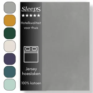 Sleeps  Jersey Hoeslaken Grijs – 140×200/220 cm