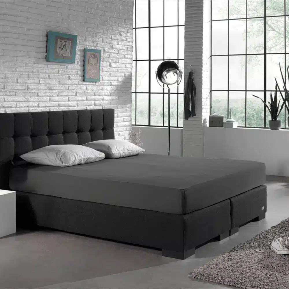 Sleeps Dubbel Jersey Hoeslaken Antraciet 180×200/220 cm - Afbeelding 3