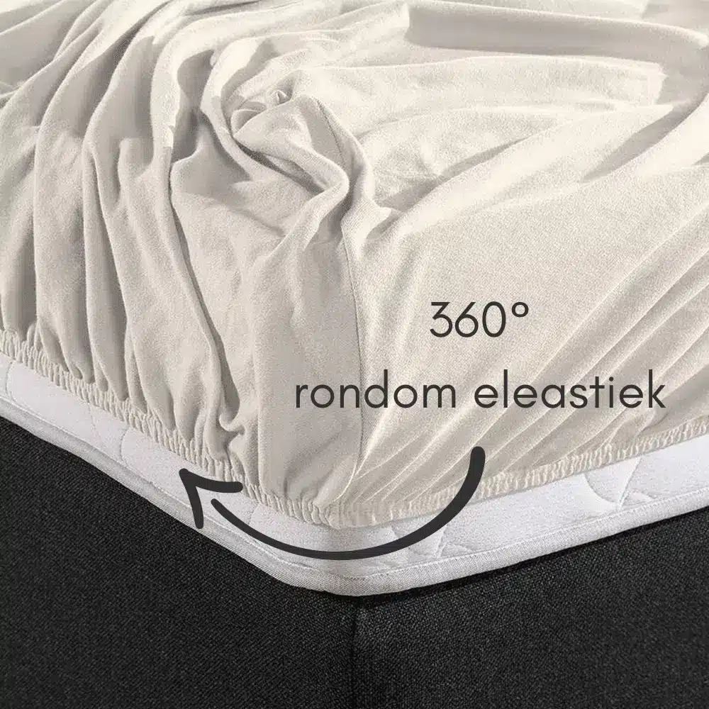 Sleeps Dubbel Jersey Hoeslaken Crème 90×200 cm - Afbeelding 4