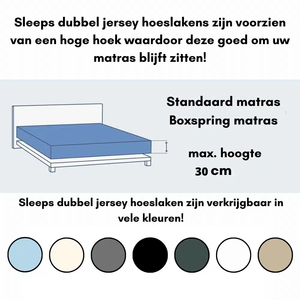 Sleeps Dubbel Jersey Hoeslaken Crème 90×200 cm - Afbeelding 7