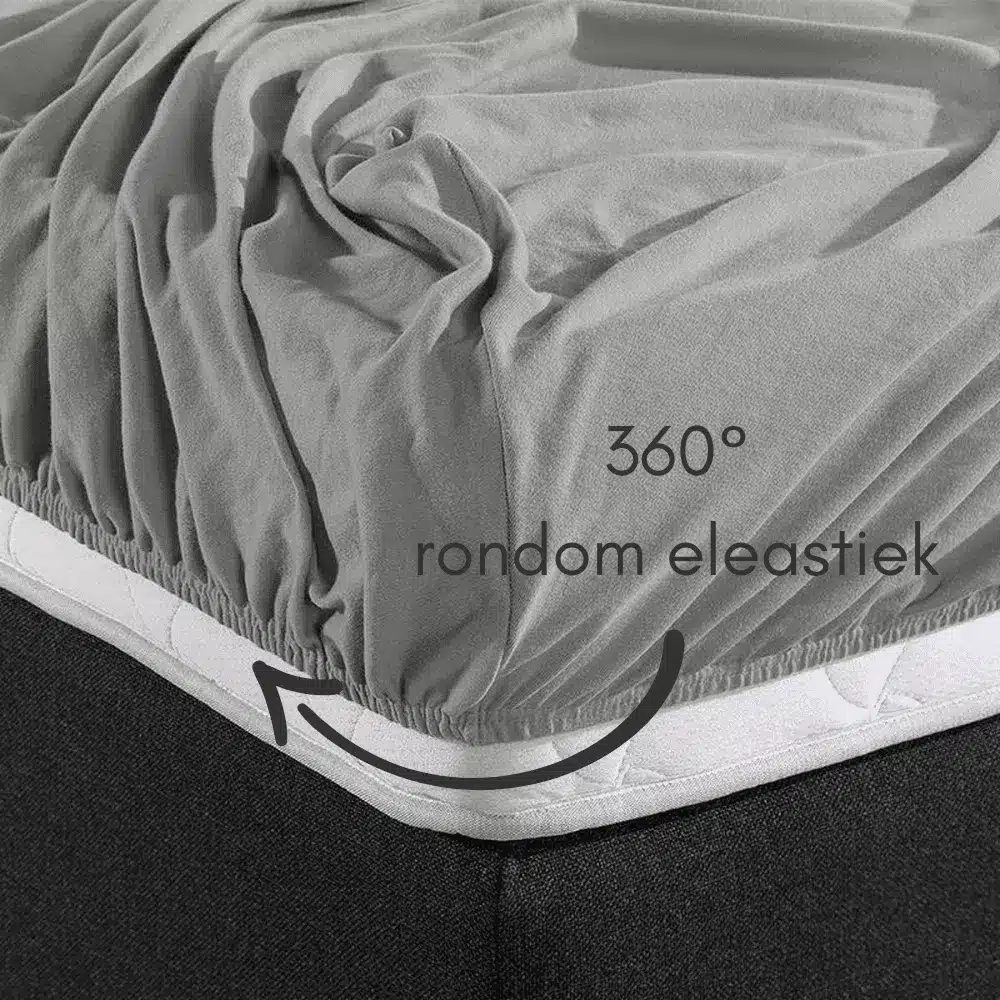 Sleeps Dubbel Jersey Hoeslaken Grijs 180×200/220 cm - Afbeelding 6