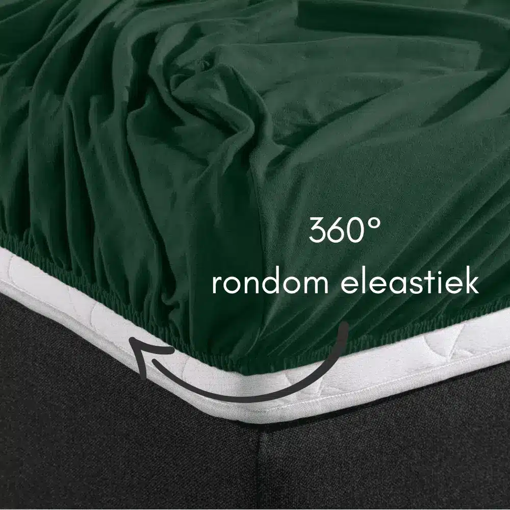 Sleeps Dubbel Jersey Hoeslaken Groen 200×200/220 cm - Afbeelding 6