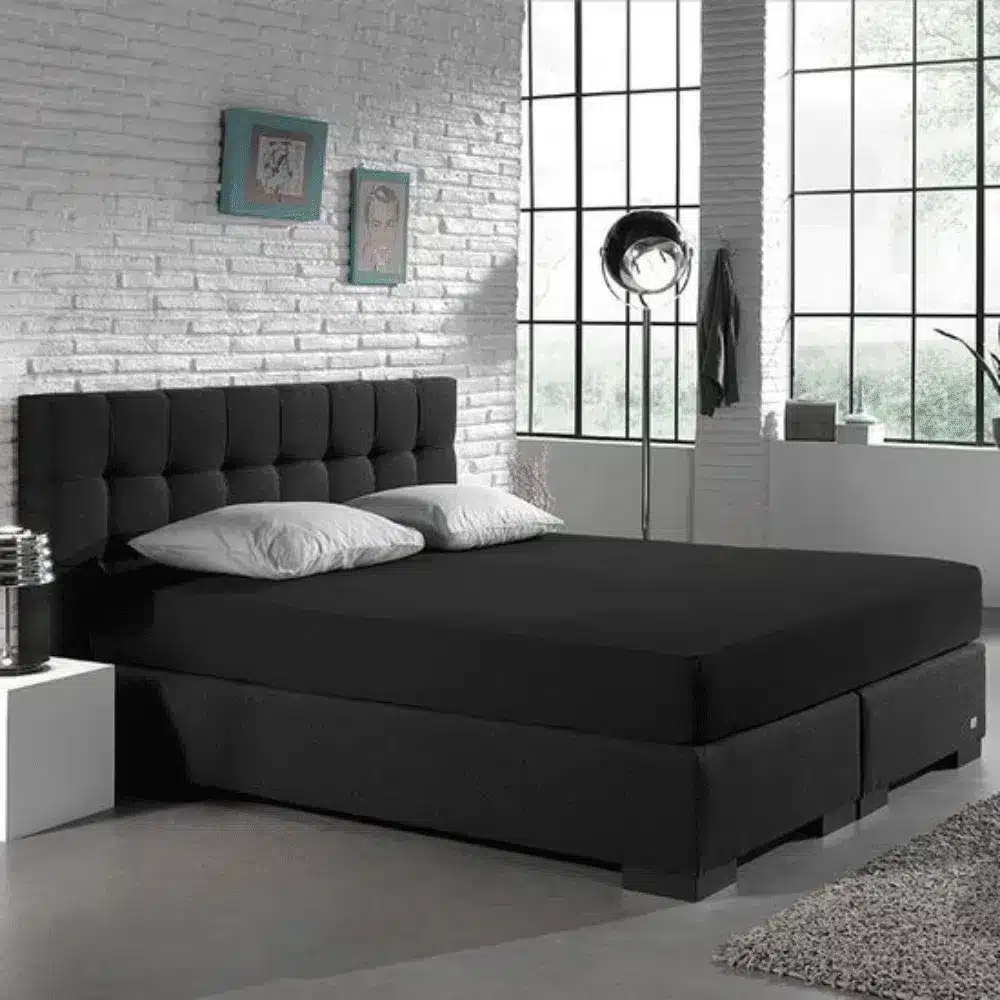Sleeps Dubbel Jersey Hoeslaken Zwart 140×200 cm - Afbeelding 3