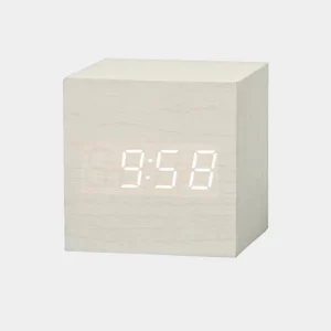 Slimme LED Kubuswekker – Compact Ontwerp met Temperatuurdisplay & Automatische Nachtmodus