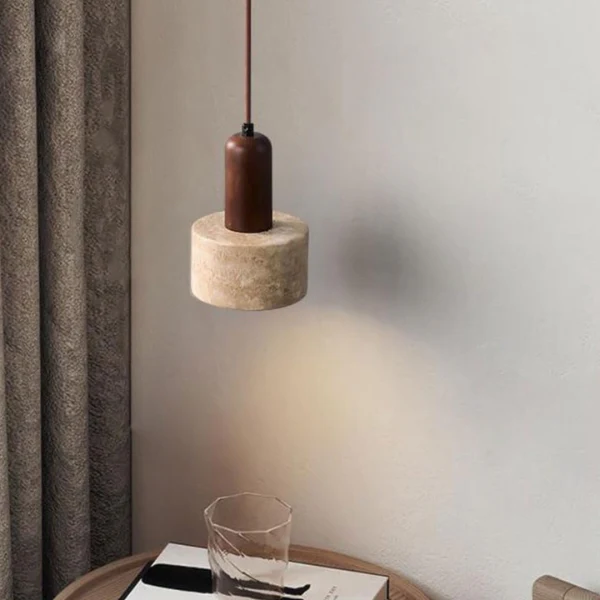 Travertijn Hanglamp Warme Gloed Minimalistisch Ontwerp voor Gezellige Ruimtes - Afbeelding 3