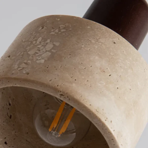 Travertijn Hanglamp Warme Gloed Minimalistisch Ontwerp voor Gezellige Ruimtes - Afbeelding 5