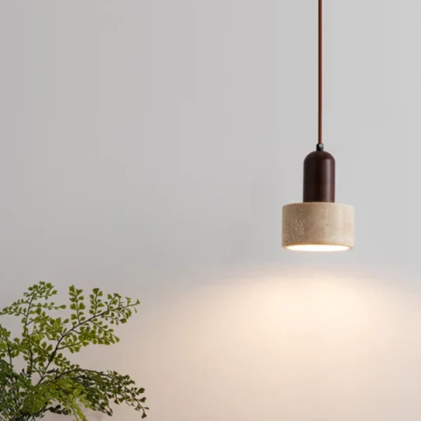 Travertijn Hanglamp Warme Gloed Minimalistisch Ontwerp voor Gezellige Ruimtes - Afbeelding 6