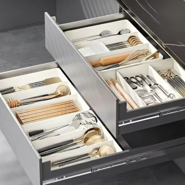 Verstelbare Lade Organizer Uitschuifbaar Systeem voor Moeiteloze Opbergruimte - Afbeelding 3