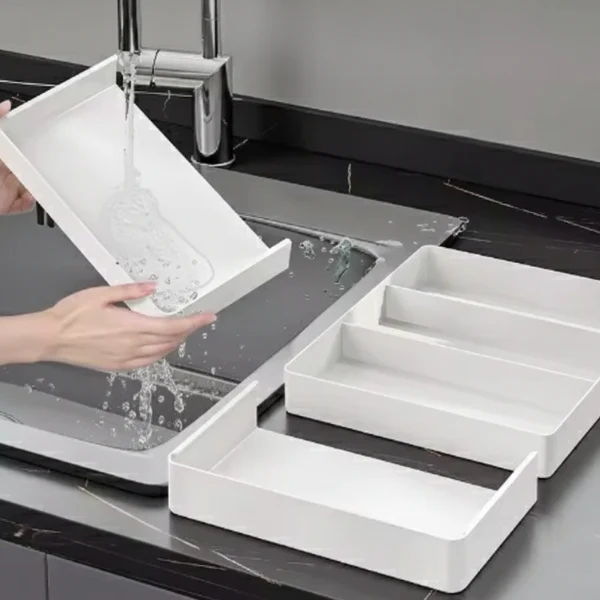 Verstelbare Lade Organizer Uitschuifbaar Systeem voor Moeiteloze Opbergruimte - Afbeelding 4