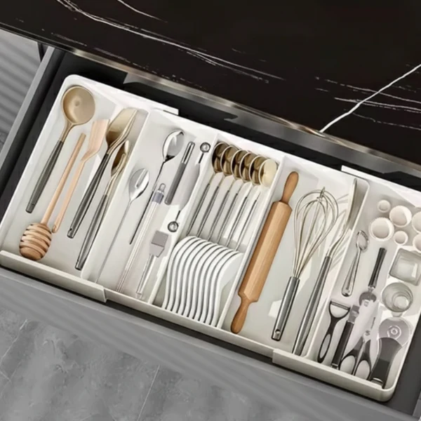 Verstelbare Lade Organizer Uitschuifbaar Systeem voor Moeiteloze Opbergruimte - Afbeelding 5