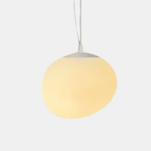 Witte Kiezel Hanglamp Minimalistisch Ontwerp voor Warme en Elegante Sfeer