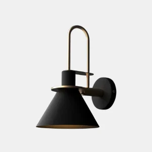 Zwart Gouden Wandlamp Moderne Metalen Lichtarmatuur voor Binnen en Buiten Warm Wit