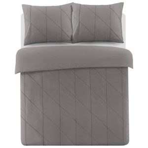 Papillon Canberra – Dekbedovertrek – Eenpersoons – 140×200/220 cm – Grijs – Percale Katoen
