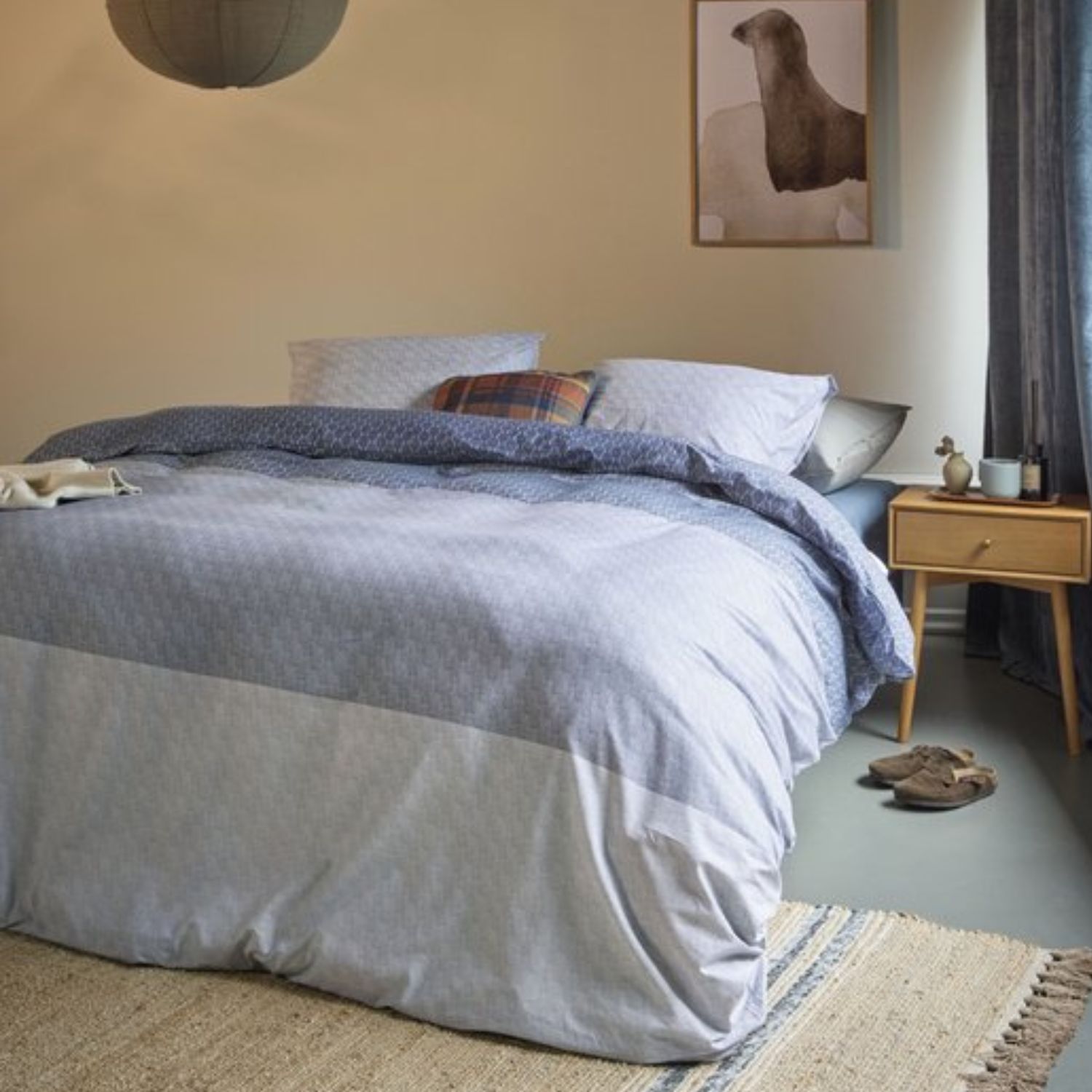 Beddinghouse Sanna Dekbedovertrek Blauw – 140×200/220 cm - Afbeelding 4