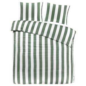 Papillon Lewis Dekbedovertrek – Lits-jumeaux – 240×200/220 cm – Groen