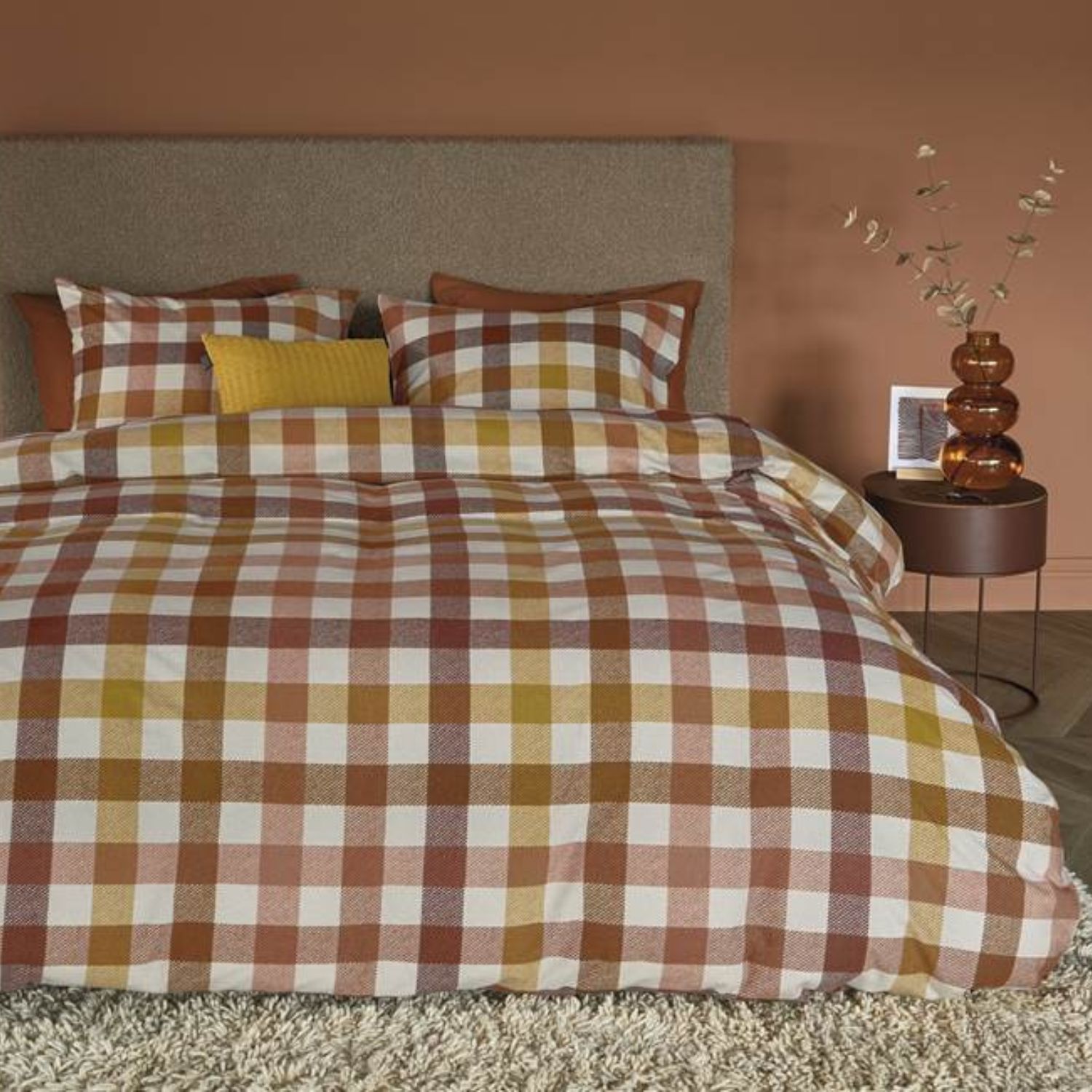 Beddinghouse Sem Flanel Dekbedovertrek Bruin – 140×200/220 cm - Afbeelding 3