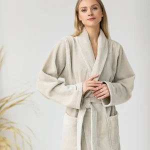 Badjas dames Teddy – Beige