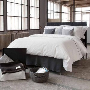 Dekbedovertrek Bari Wit- Leisteengrijs & meer kleuren