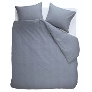 Beddinghouse Frost Flanel Dekbedovertrek Blauwgrijs- 200 x 200/220 cm