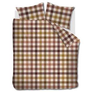 Beddinghouse Sem Flanel Dekbedovertrek Bruin – 200×200/220 cm