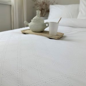 Dekbedovertrek Gewassen Percal katoen – Bel Air White