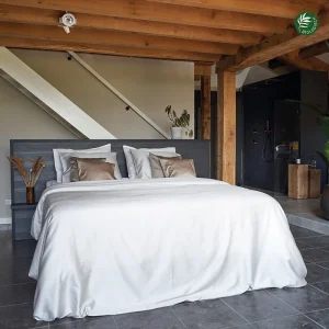 Dekbedovertrek Biologisch Katoen Satijn – Wit