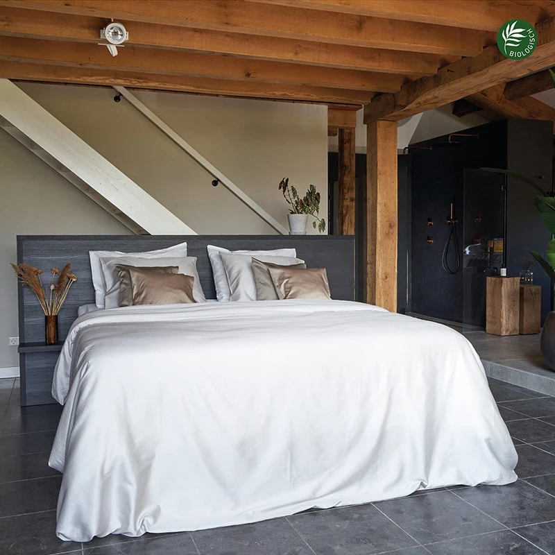 Dekbedovertrek Biologisch Katoen Satijn – Wit