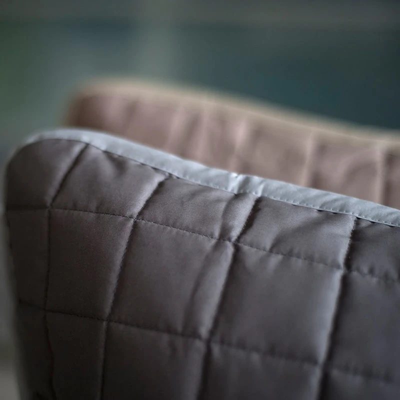 Gewatteerde bedsprei – Block Muisgrijs/ Leisteengrijs - Afbeelding 2