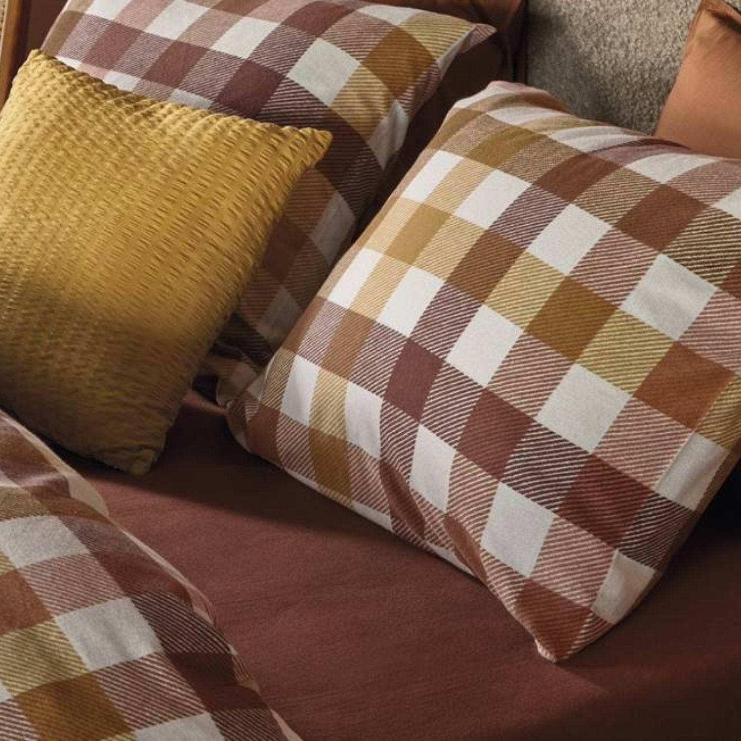 Beddinghouse Sem Flanel Dekbedovertrek Bruin – 140×200/220 cm - Afbeelding 4