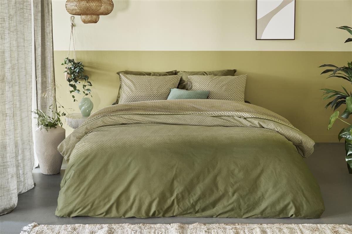 Beddinghouse Jimmy dekbedovertrek – 140×200/220 – Groen - Afbeelding 3