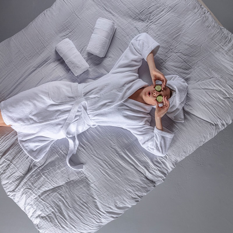 Crinkle katoenen dekbedovertrek – White - Afbeelding 7