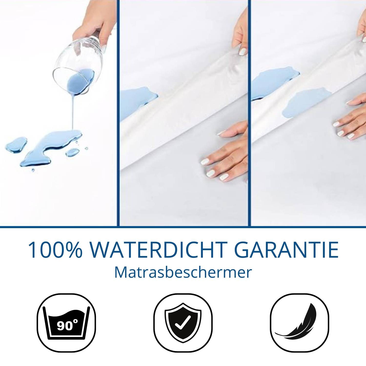 Droomtextiel Matrasbeschermer Waterdicht – 100×200 cm - Afbeelding 3