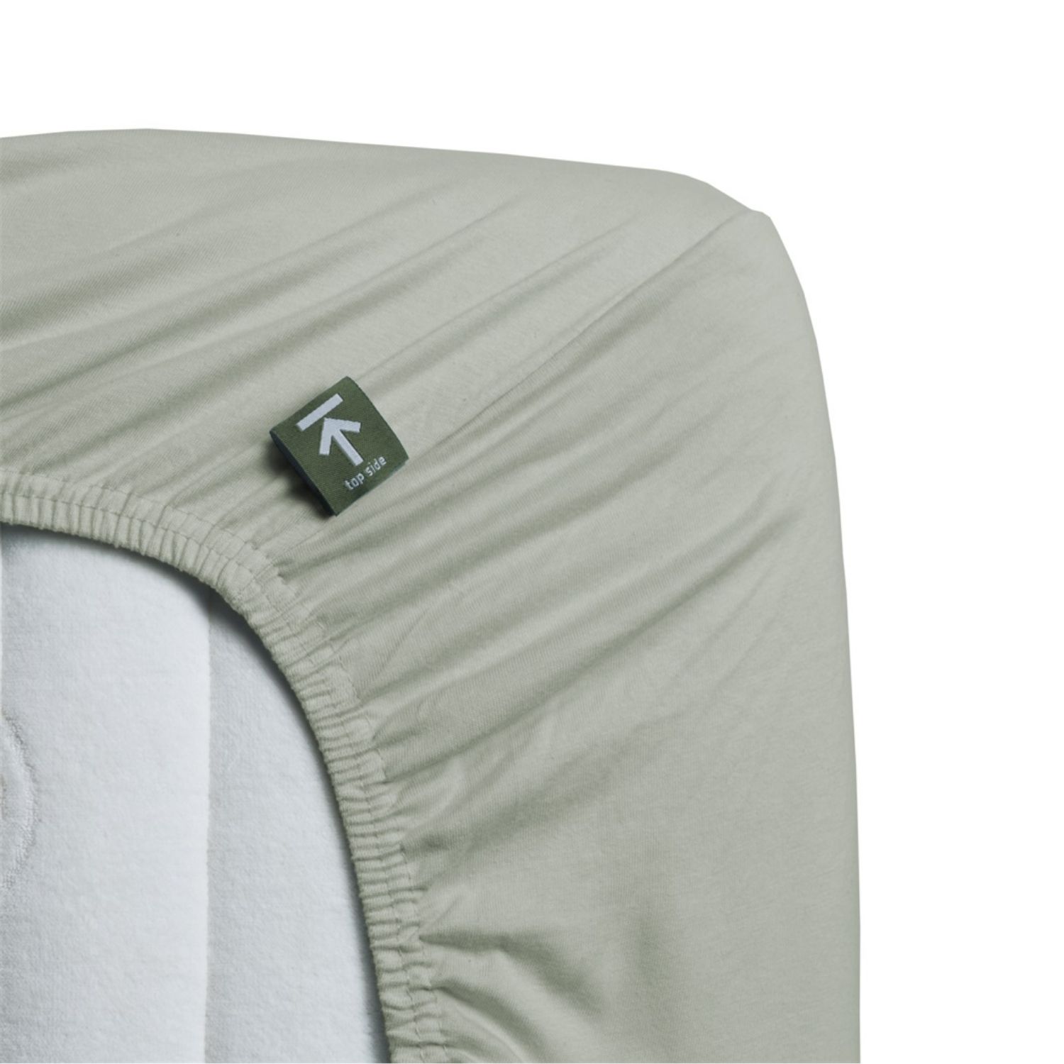 Beddinghouse Jersey Hoeslaken Grijs/Groen – 140 x 200/220 cm - Afbeelding 2