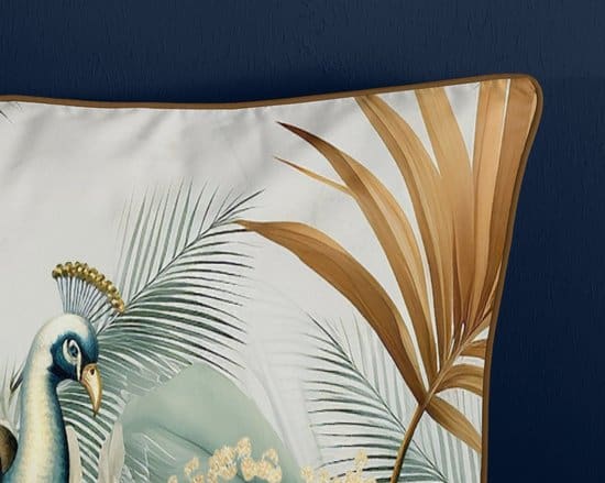 Descanso Dekbedovertrek bladeren en vogels Multi – 200×200/220 cm – Katoen Satijn - Afbeelding 4