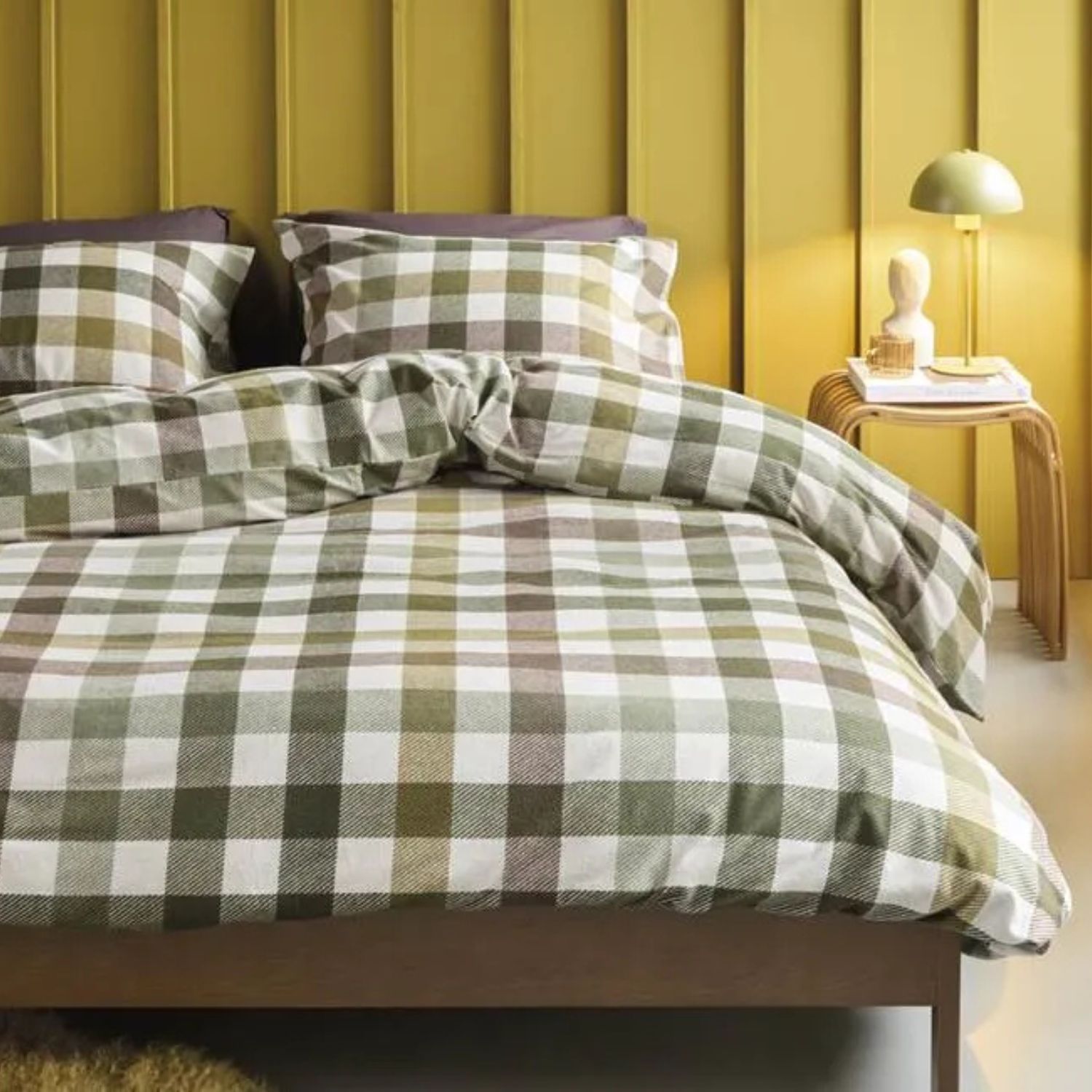 Beddinghouse Sem Flanel Dekbedovertrek Groen – 140×200/220 cm - Afbeelding 3